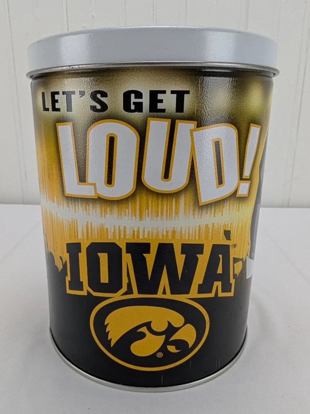 Iowa Hawkeyes Metal Tin Storage Container Go Hawks Lets Get Loud Fan Shop
